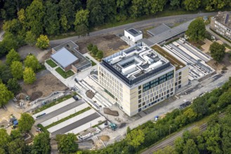 Aerial photo, Berufskolleg Berliner Platz, Hüsten, Arnsberg, Ruhr area, North Rhine-Westphalia,