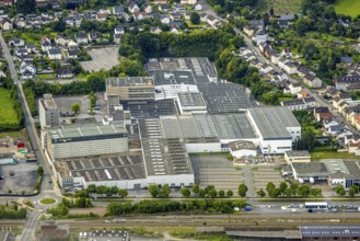 Aerial photo, Trilux GmbH factory lighting manufacturer, Hüsten, Arnsberg, Ruhr area, North