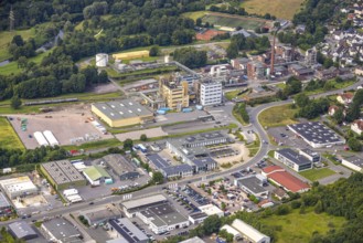 Aerial view, Perstorp Chemicals GmbH chemical plant, Niedereimer, Arnsberg, Ruhr area, North