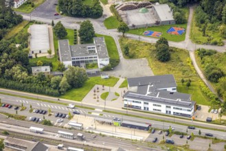 Aerial view, Sauerland-Hellweg-Kolleg SHK and Kolping-Bildungszentren Südwestfalen GmbH - Arnsberg