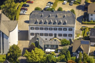 Aerial view, old monastery, former Cistercian abbey, Drolshagen, Sauerland, North Rhine-Westphalia,
