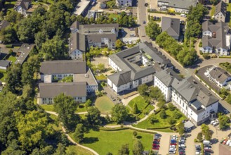 Aerial view, Seniorenzentrum St. Gerhardus, Drolshagen, Sauerland, North Rhine-Westphalia, Germany,