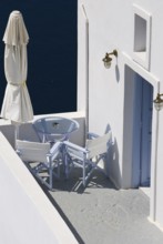 Beautiful mountain village of Oia in the north of the Cyclades island of Santorini, Cyclades, Oia,