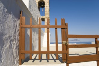 The Byzantine church of Korphiatisia in the village of Plaka fu on the Cycladic island of Milos,