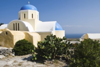 Beautiful mountain village of Oia in the north of the Cyclades island of Santorini, Cyclades, Oia,