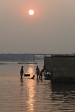 Sunset atmosphere at the Mon River, Ubon Ratchathani, Ubon Ratchathani, Ubon Ratchathani, Thailand