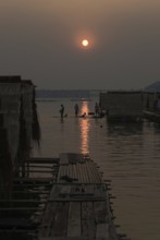 Sunset atmosphere at the Mon River, Ubon Ratchathani, Ubon Ratchathani, Ubon Ratchathani, Thailand