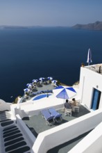 Beautiful mountain village of Oia in the north of the Cyclades island of Santorini, Cyclades, Oia,