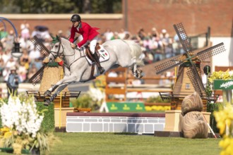Eugenio Garza Perez of Mexico, riding Contago, competes in the first round of the 2025 BMO Nations