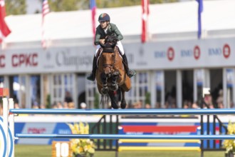 Tom Wachman of Ireland, riding Tabasco De Toxandria Z, competes in the first round of the 2025 BMO
