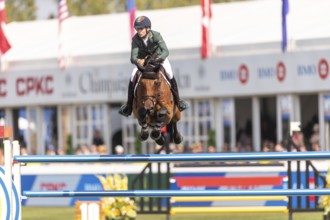 Tom Wachman of Ireland, riding Tabasco De Toxandria Z, competes in the first round of the 2025 BMO