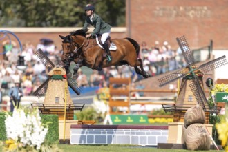 Tom Wachman of Ireland, riding Tabasco De Toxandria Z, competes in the first round of the 2025 BMO