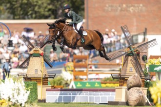 Tom Wachman of Ireland, riding Tabasco De Toxandria Z, competes in the first round of the 2025 BMO