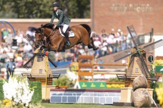 Tom Wachman of Ireland, riding Tabasco De Toxandria Z, competes in the first round of the 2025 BMO