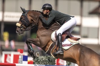 Pedro Junquiera Muylaert of Brazil, riding Quax 76, competes in the first round of the 2025 BMO