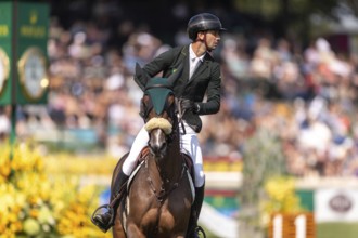Pedro Junquiera Muylaert of Brazil, riding Quax 76, competes in the first round of the 2025 BMO