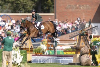 Bertram Allen of Ireland, riding Qonquest De Rigo, competes in the first round of the 2025 BMO