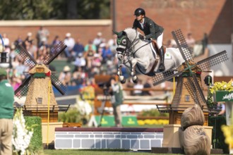 Luiz Felipe de Azevedo Neto of Brazil, riding Pandora Boy Z, competes in the first round of the