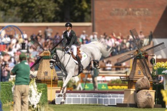 Luiz Felipe de Azevedo Neto of Brazil, riding Pandora Boy Z, competes in the first round of the