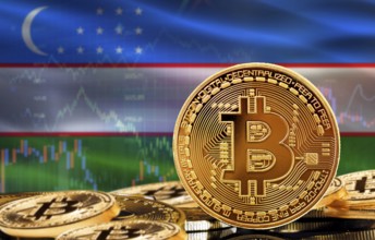 Investors in cryptocurrency and Blockchain Technology in Uzbekistan, Concept. Bitcoin with