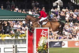 Arturo Parada Vallejo of Mexico, riding Valento, competes in the first round of the 2025 BMO