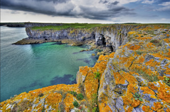 A view from the cliffs of Barafundle Bay, Pembrokeshire, Wales. By far my favourite beach in the UK
