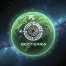 The Ecoterra logo features a stylized compass over a green Earth, set against a backdrop of stars