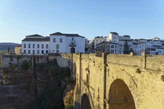 Puente nuevo bridge in ronda, spain, connecting districts, is a breathtaking architectural marvel