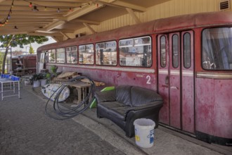 A rail bus from the 1950s is being renovated at the Spatz youth centre, Kisslegg, Allgäu,