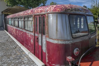 A rail bus from the 1950s is being renovated at the Spatz youth centre, Kisslegg, Allgäu,