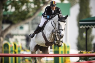 Olivier Philippaerts of Belgium, riding Nobel Van Vromboautshoeve competes in the 2025 Spruce