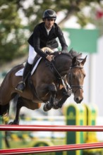 Steve Guerdat of Switzerland, riding Venard de Cerisy competes in the 2025 Spruce Meadows Masters
