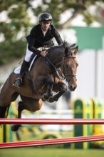 Steve Guerdat of Switzerland, riding Venard de Cerisy competes in the 2025 Spruce Meadows Masters