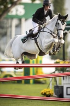 Hilary Scott or Australia, riding Oaks Milky Way competes in the 2025 Spruce Meadows Masters on