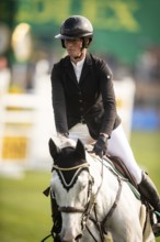 Hilary Scott or Australia, riding Oaks Milky Way competes in the 2025 Spruce Meadows Masters on
