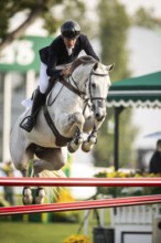 Armando Trapote of Spain, riding Caept'n Hook competes in the 2025 Spruce Meadows Masters on