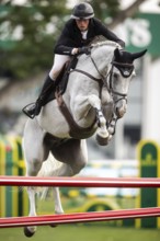 Martin Fuchs of Switzerland, riding Leone Jei competes in the 2025 Spruce Meadows Masters on