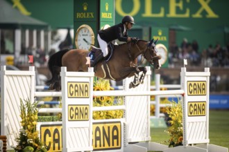 Sameh El Dahan or Great Britain, riding WKD Toronto competes in the 2025 Spruce Meadows Masters on