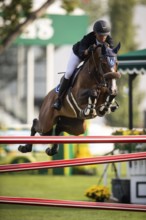 Sameh El Dahan or Great Britain, riding WKD Toronto competes in the 2025 Spruce Meadows Masters on