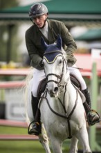 Daniel Coyle of Ireland, riding Incredible competes in the 2025 Spruce Meadows Masters on September