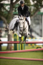 Richard Vogel of Germany, riding Cloudio competes in the 2025 Spruce Meadows Masters on September