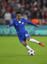Estevao Chelsea FC The Blues (41) Action on the ball Champions League, Allianz Arena, Munich,