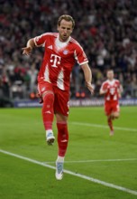 Goal celebration Harry Kane FC Bayern Munich FCB (09) Champions League, Allianz Arena, Munich,