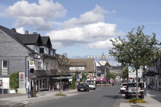 Winterberg, shopping street, Am Waltenberg, town centre, Hochsauerland, North Rhine-Westphalia,