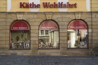 Façade and shop window, Käthe Wohlfahrt shop, Old Town, UNESCO World Heritage Site, Bamberg, Upper