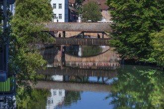 Nuremberg Hangman's Bridge was rebuilt in 1954, a reconstruction of the historic bridge from 1595,