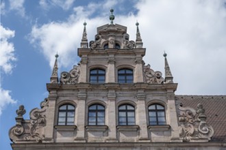 Gable of a former patrician house, mentioned in 1517, rebuilt in 1611 in the Italian Renaissance