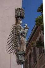 House saint, Virgin Mary at a residential and commercial building, Weinmarkt, Nuremberg, Middle