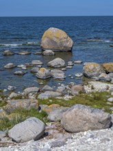 Stones on the shore of the island of Stora grundet on the northern tip of the Swedish island of