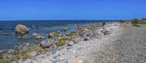 Stones on the shore of the island of Stora grundet on the northern tip of the Swedish Baltic Sea